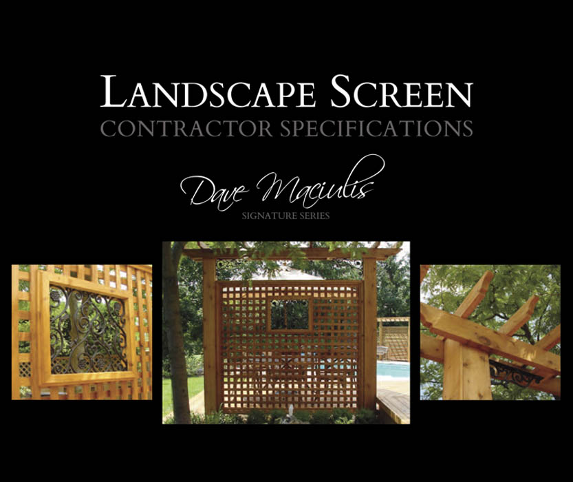 Landscape Screen Contractor Specifications Dave Maciulis Just Ask Dave